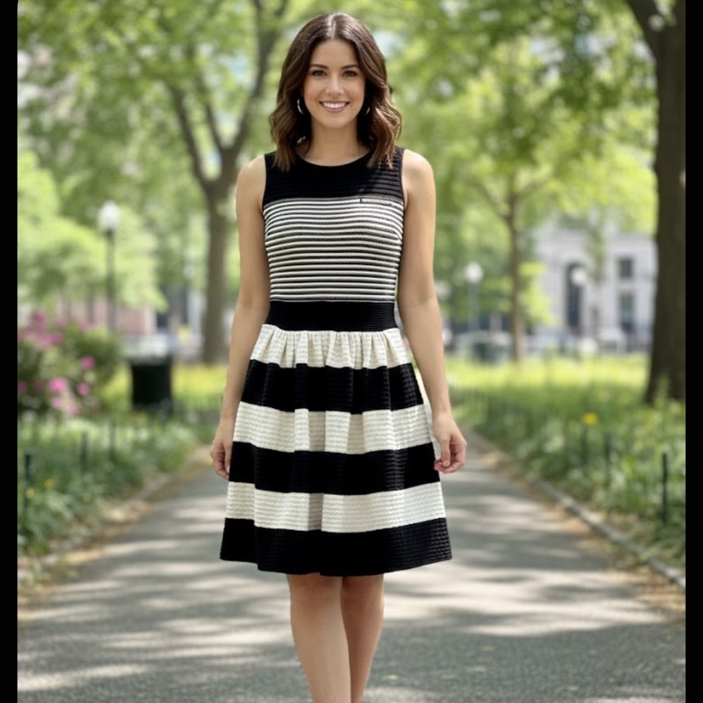 Jessica Simpson Black and White Knit Sweater